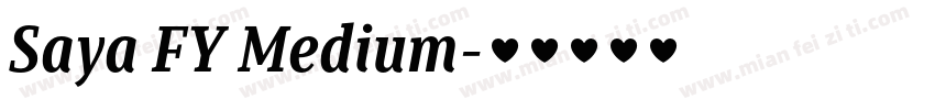 Saya FY Medium字体转换